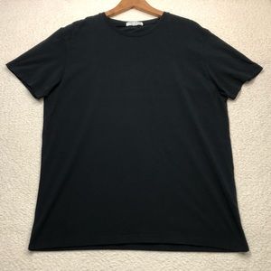 David August Mens Crew Neck Short Sleeve T-Shirt Black Size Large Made in Peru